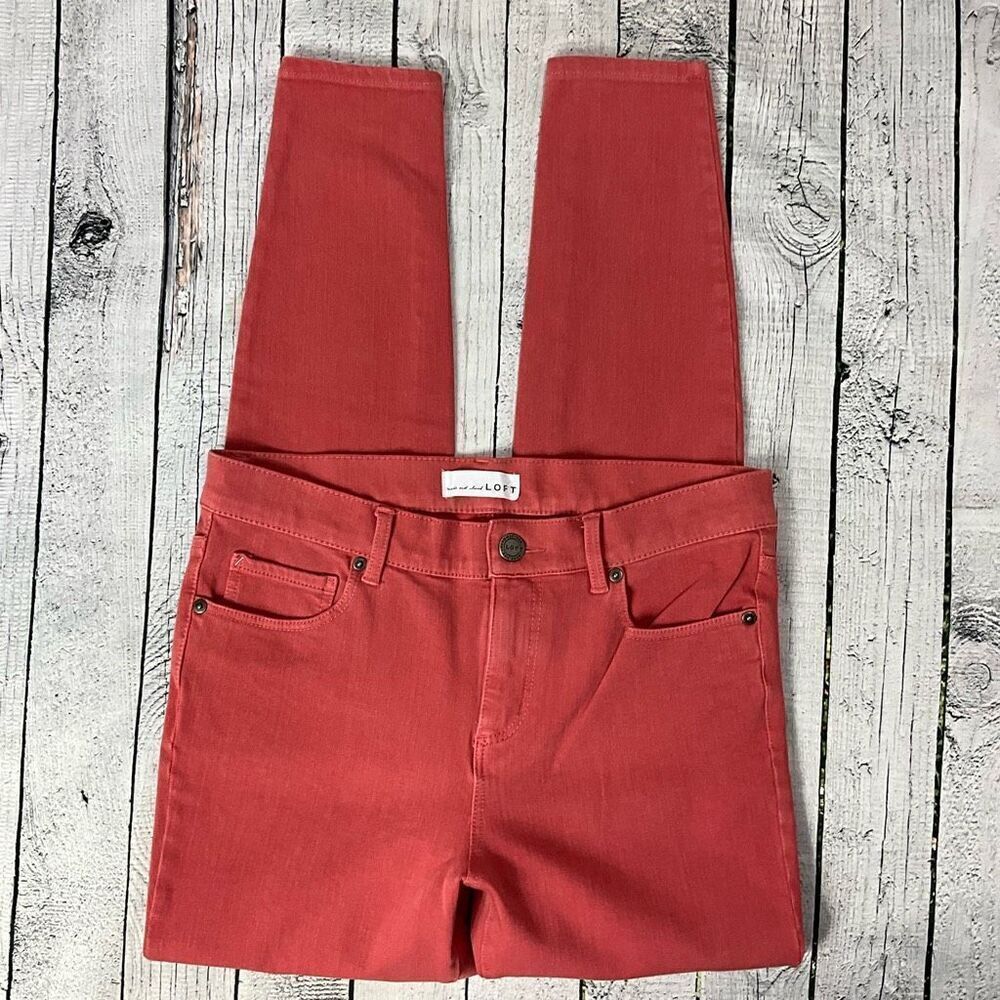 LOFT Pink Denim Jeggings